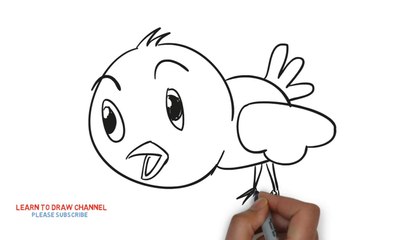 Easy Step For Kids How To Draw a Chick Part 1