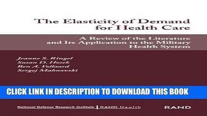 [PDF] The Elasticity of Demand for Health Care: A Review of the Literature and Its Application to