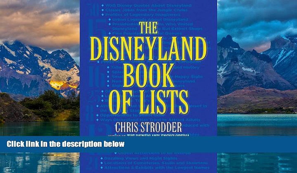 Big Deals  The Disneyland Book of Lists  Full Read Best Seller