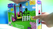 Peppa Pig Playground Swing Construction Building Blocks with Kinder Surprise My Little Pony