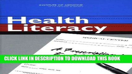 [PDF] Health Literacy: A Prescription to End Confusion Full Online