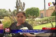 La Molina: vecinos toman vía pública para construir parques y cocheras