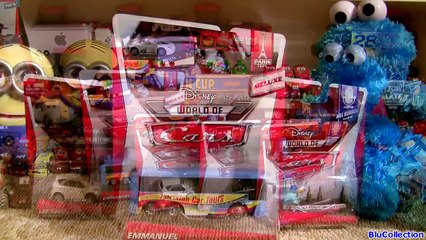 Cars Wheel Well Guido with Sign Team Lightning McQueen Emmanuel Parisian Tour Bus Lizzie Pixar