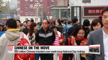 593 million Chinese traveled over week-long National Day holiday