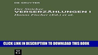 Collection Book Verserzahlungen I (Altdeutsche Textbibliothek) (German Edition)