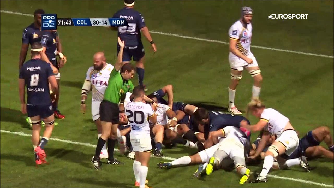 SITE OFFICIEL STADE MONTOIS RUGBY - 3eme ESSAI Y. LAOUSSE-AZPIAZU - COLOMIERS vs STADE MONTOIS