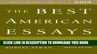 Collection Book The Best American Essays 2013