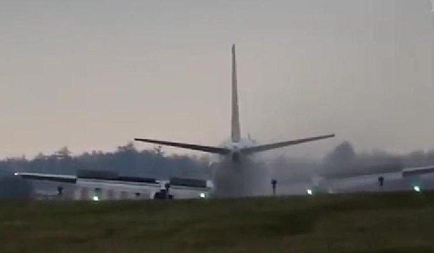 Havalimanında korku dolu anlar... Felaketin eşiğinden dönüldü