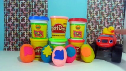 Play-doh Surprise Eggs Blaze Rubber Duck Toy Surprises