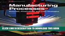 Collection Book Manufacturing Processes: Materials, Productivity, and Lean Strategies