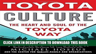 Collection Book Toyota Culture: The Heart and Soul of the Toyota Way