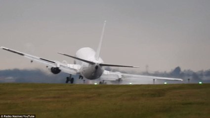 Plane Aborts landing In Prague and Narrowly Avoids Crashing as Wheels Graze the Runway