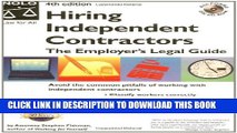 [PDF] Hiring Independent Contractors: The Employer s Legal Guide (Working With Independent