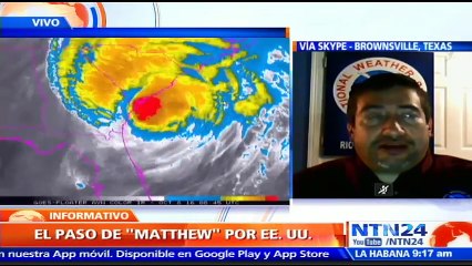 Meteorólogo del Servicio Nacional de Brownsville alerta que "es posible" que Matthew vuelva a golpear a Florida