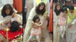 WATCH Aishwarya Rai Saves Aaradhya From Fall During Aarti | Durga Puja 2016