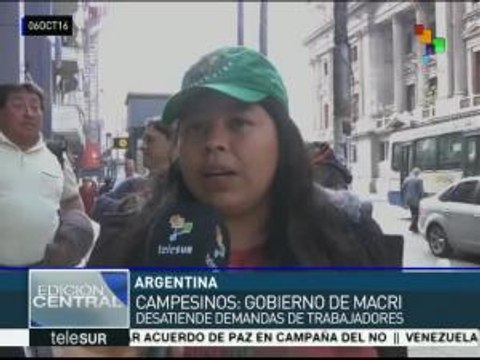 Campesinos argentinos rechazan medidas del gob. de Macri