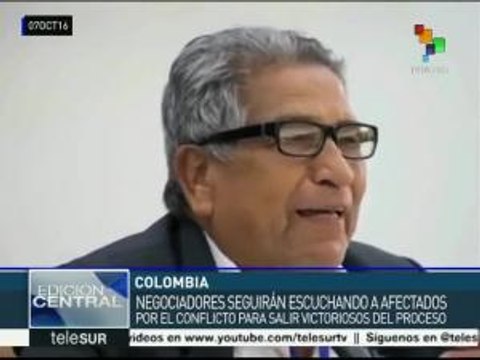 Gob. colombiano y FARC seguirán escuchando a afectados por conflicto