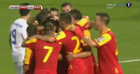 Zarko Tomasevic Goal HD - Montenegro 1-0  Kazakhstan 08-10-2016 HD