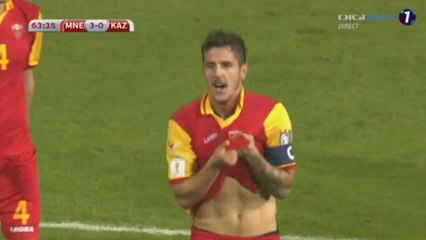 Stevan Jovetić  Goal HD - Montenegro 3 - 0	 Kazakhstan 08-10-2016 HD