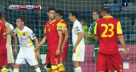 Zarko Tomasevic Goal HD - Montenegro 1 - 0  Kazakhstan 08-10-2016 HD