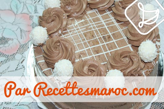 Gâteau Choco Blanc & Noir - White & Dark Chocolate Layered Cake - كيك بالشوكولا