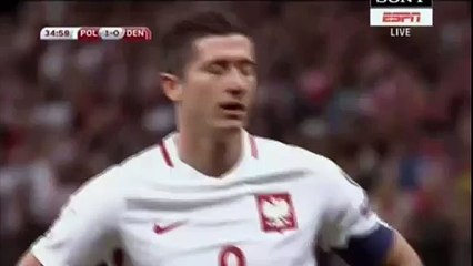 2-0 Robert Lewandowski Penalty Goal HD - Poland 2-0 Denmark - 08.10.2016 HD