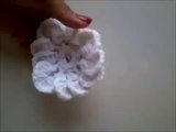 Como fazer flor de crochê - flor catavento