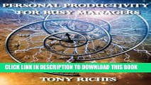 New Book Personal Productivity For Busy Managers