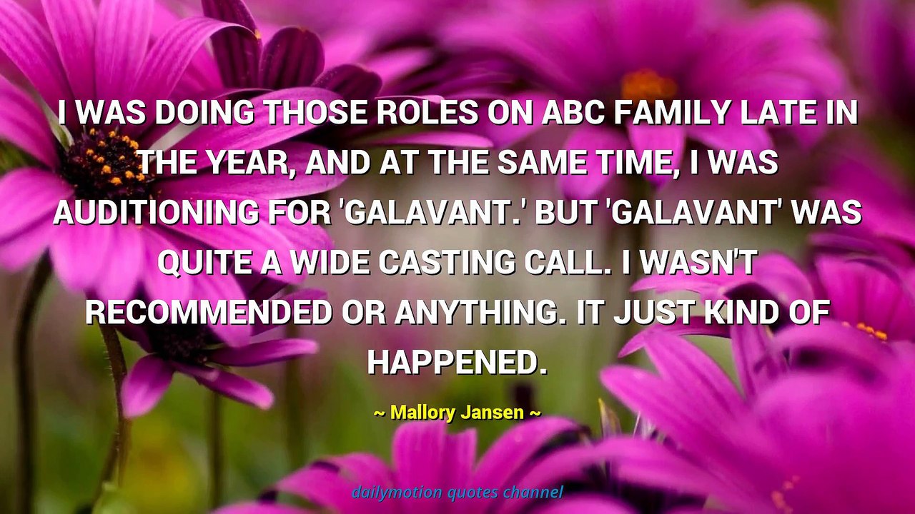 Mallory Jansen Quotes