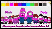 Minions in Different colors - Learn colors for children & Baby Toddlers
