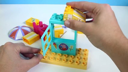 Descargar video: Peppa Pig Ice Cream Parlor Building Toys Play Doh Rainbow Ice Cream DIY La Heladería de Peppa Pig