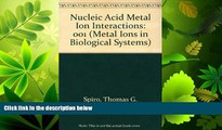Enjoyed Read Nucleic Acid-Metal Ion Interactions (Metal Ions in Biology Series) (Volume 1)