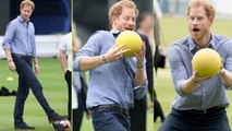 Prince Harry  Adorable Soccer Skills at Charity Event