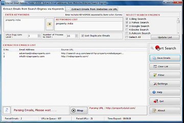 How to extract email address from internet