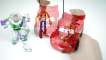 Disney Toy Story Sheriff Woody and Buzz Lightyear ridin Lightning McQueen Cars Toys