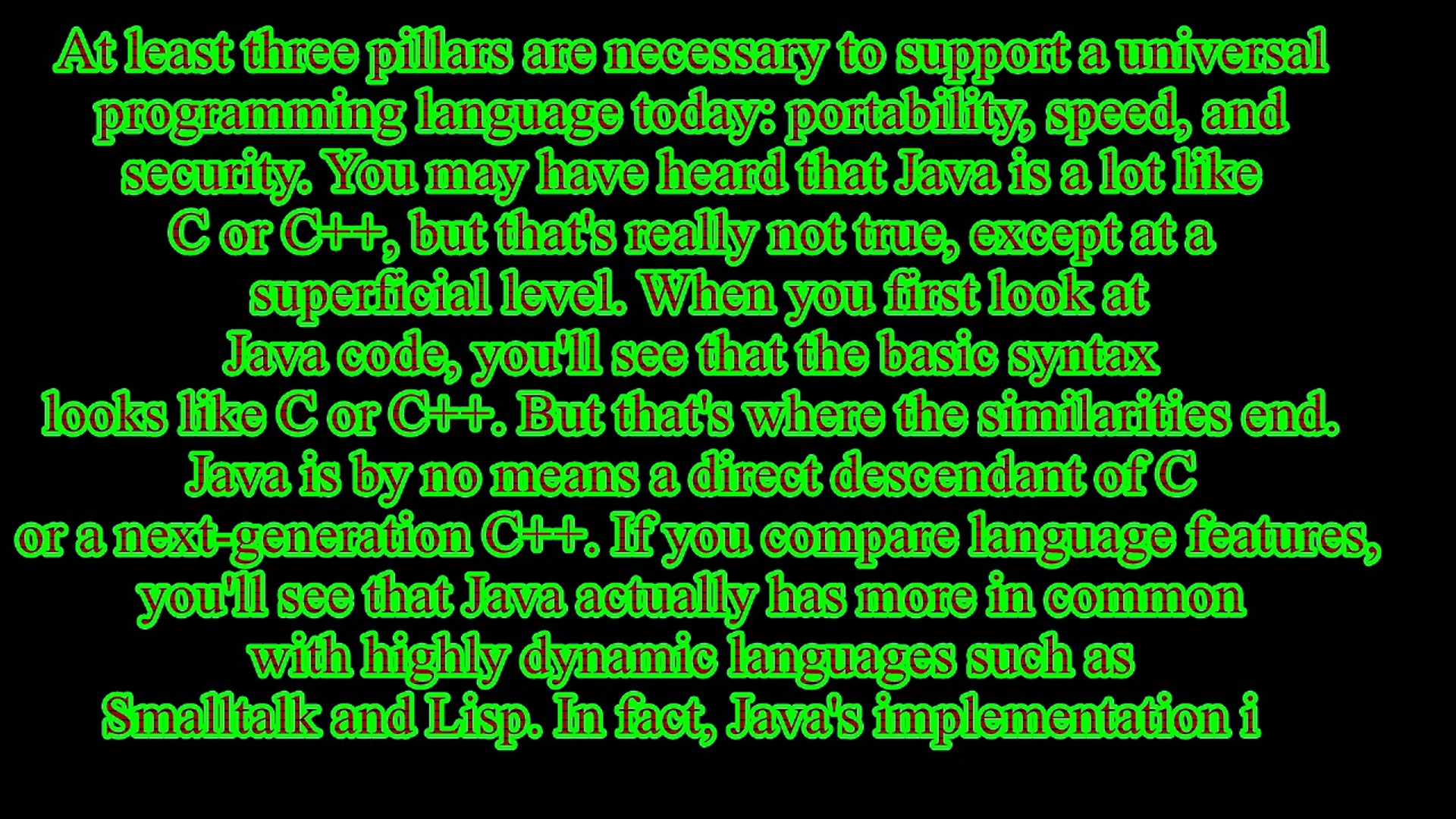 Java VS other programming Languages