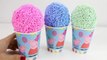 Peppa Pig Foam clay Surprise Eggs Ice Cream cups Disney Princess Thomas Spongebob