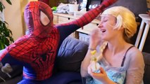 Frozen Elsa & Jack Frost vs Gollum & Maleficent Kiss Prank! Superhero in Real Life ft Spiderman