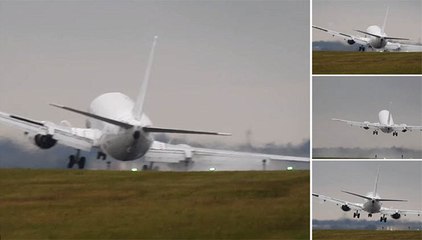 Avião abortou aterragem no último momento... Que vídeo arrepiante e inacreditável!