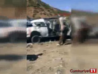 Şemdinli'de bombalı saldırının yaşandığı noktadan dehşetin görüntüleri