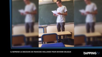 Il reprend le discours de Hollande pour devenir délégué et fait le buzz sur le net (vidéo)