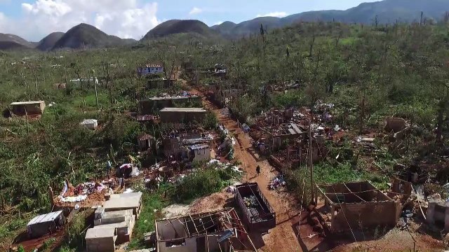 Images aériennes du sud-ouest d'Haïti, dévasté