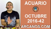 ACUARIO OCTUBRE 2016-9 al 15 de octubre-Horoscopo del Amor Solteros Parejas-Tarot-ARCANOS.COM