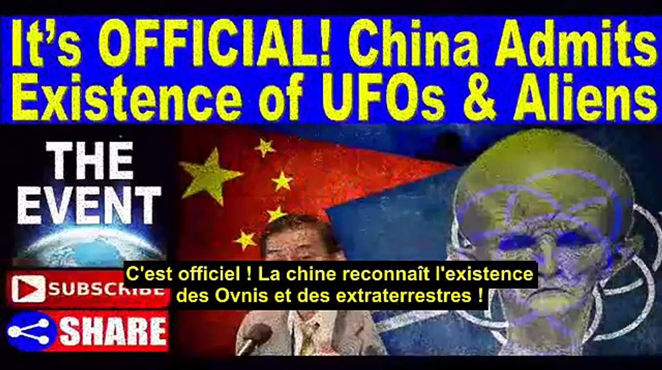 C'EST OFFICIEL ? La Chine reconnaît l'existence des OVNIS et des extraterrestres ?