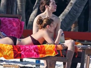 Drew Barrymore topless bikini shoot