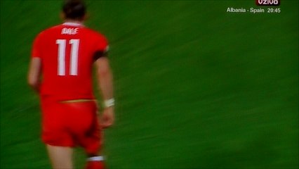 Gareth Bale Fantastic Free Kick Shot Goes Just Wide vs Georgia!