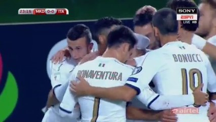 Andrea Belotti Goal HD - FYR Macedonia 0-1 Italy - 09.10.2016 HD
