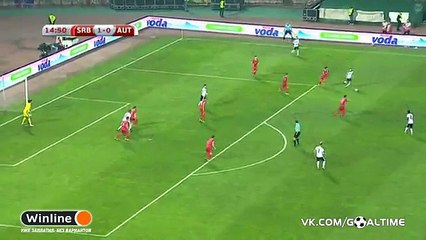 Marcel Sabitzer Goal HD Serbia 1-1 Austria 09-10-2016