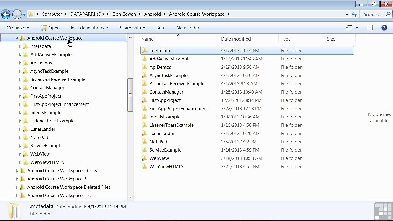 13. Using The Infinite Skills Working Files