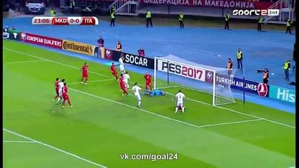 Andrea Belotti Goal HD - FYR Macedonia 0-1 Italy - 09.10.2016 HD